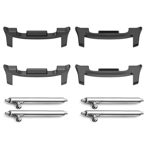 E ECSEM 22mm Stainless Steel Watch Band Connectors for Samsung Galaxy Watch 9/8/8 Classic | Black & Gray thumbnail 1