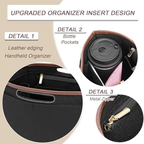 DOIAPUOS Felt Purse Organizer Insert for Longchamp Le Pliage L Bag | Large Felt Bag Insert for Women thumbnail 5