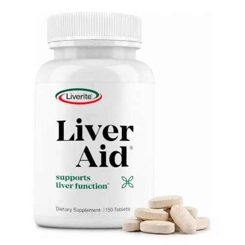 LIVERITE Liver Aid - Liver Support Supplement - 150 Tablets | Supports Liver Function & Energy thumbnail 1
