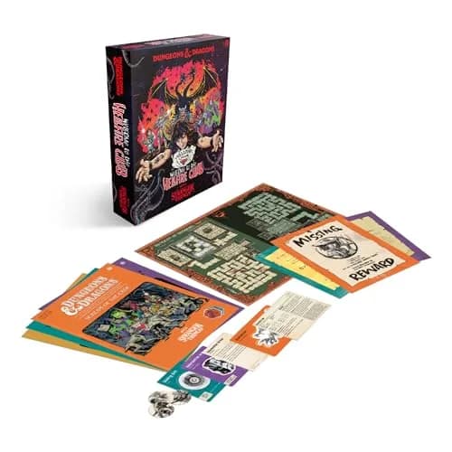 Dungeons & Dragons Stranger Things: Welcome to the Hellfire Club Adventure Game | 4 Adventures, 91 Cards, 11 Dice, Retro 80’s Flavor (9.02 x 11.50 x 2.36 inches) thumbnail 5