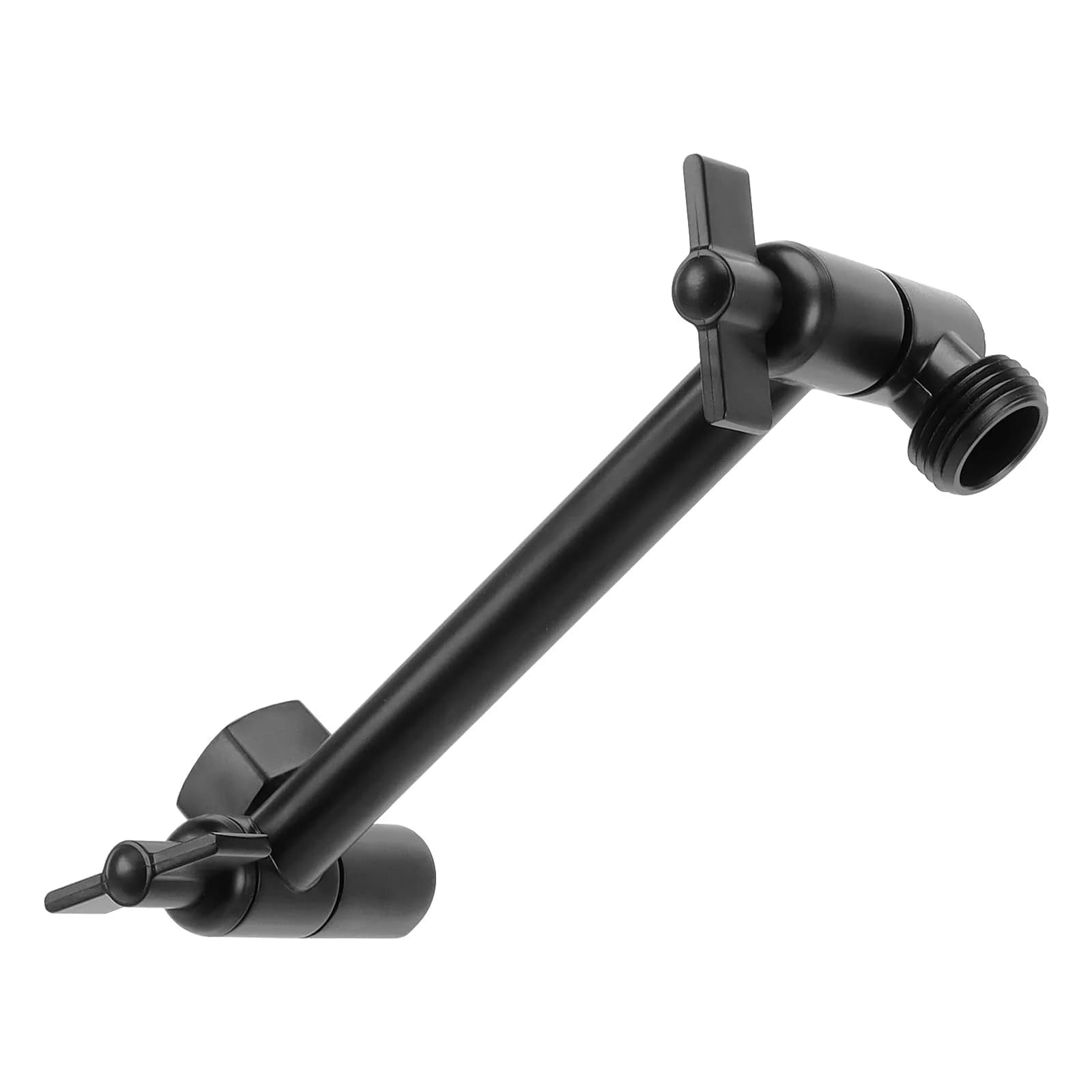 NearMoon Adjustable Shower Arm Extension 27.94 cm (11 Inch) Chrome Finish | Upgrade Shower Experience — Matte Black / 5 Inch Adjustale