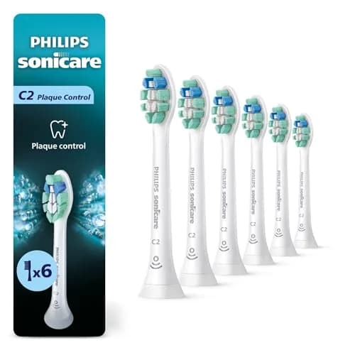 Philips Sonicare C2 Plaque Control Brush Heads (6-Pack) | Removes 700% More Plaque thumbnail 1