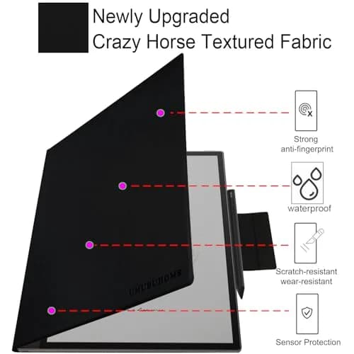 UMUBUHOMS Magnetic Stand Case for 13.3'' Boox Tab X C (2025) / Boox Note Max (2024) Lightweight Book Folio Cover with Auto Wake/Sleep (Black) thumbnail 4