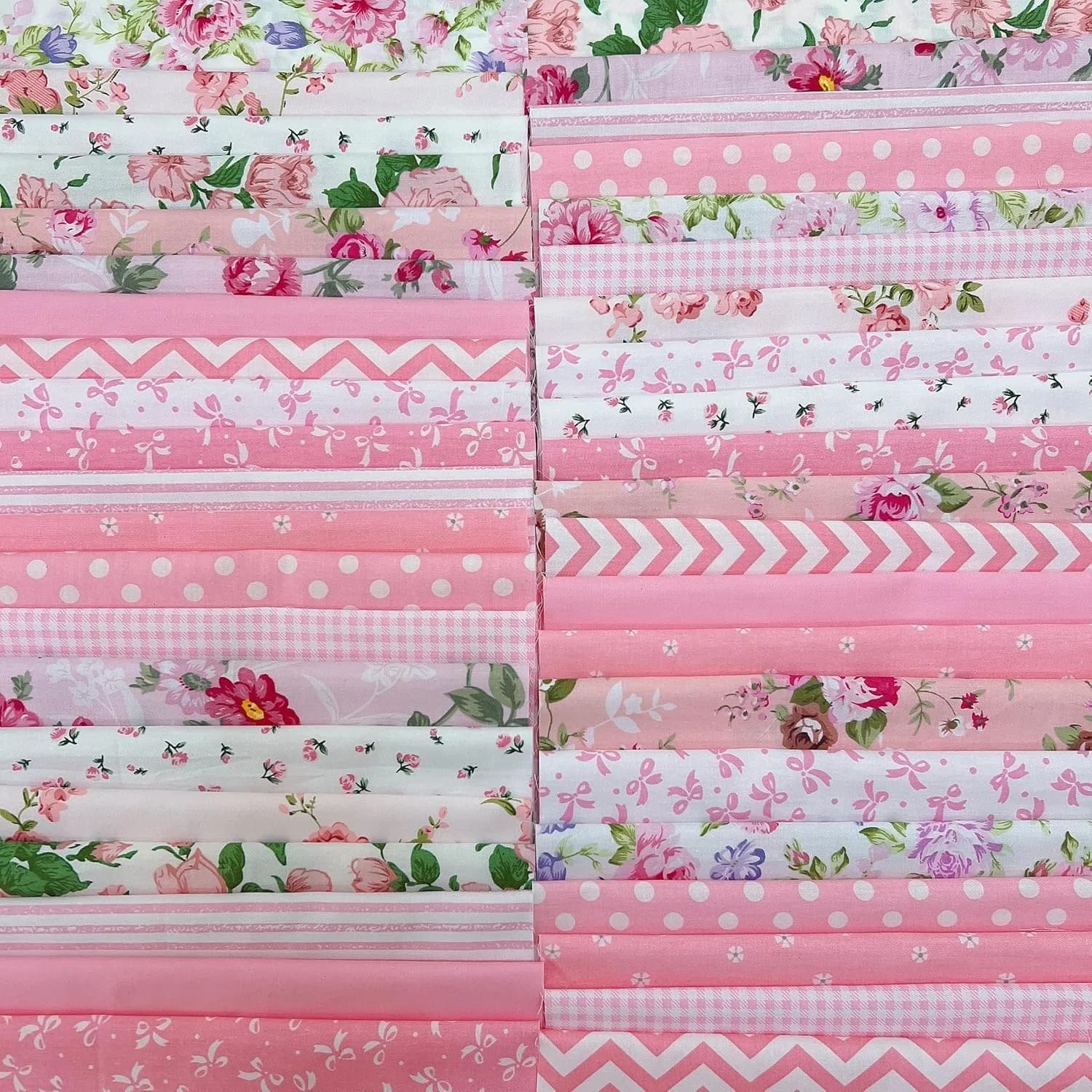 Antetek Cotton Fabric 42pcs | Bright, Soft 100% Cotton for Quilting & Sewing - main product image