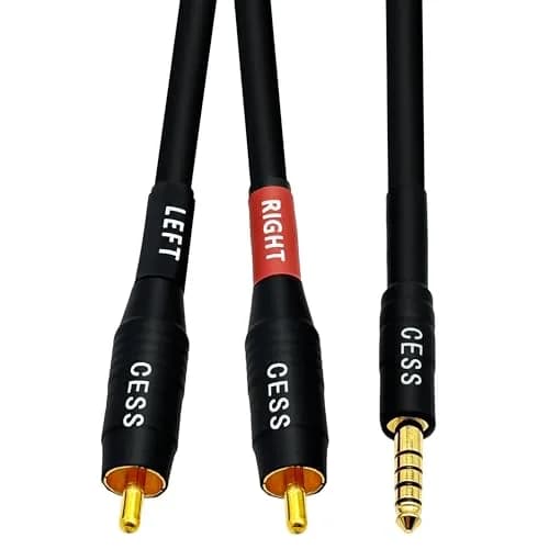 CNCESS 4.4mm Balanced Male to 2 RCA Plug Audio Cable 24 Inch | High-Fidelity Signal Transfer thumbnail 5