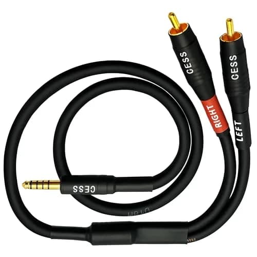 CNCESS 4.4mm Balanced Male to 2 RCA Plug Audio Cable 24 Inch | High-Fidelity Signal Transfer thumbnail 3