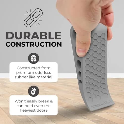 Suspension Dudes Heavy Duty Rubber Door Stop Wedge 12.8cm (5 in) | Secure Floor Grip for All Doors thumbnail 3