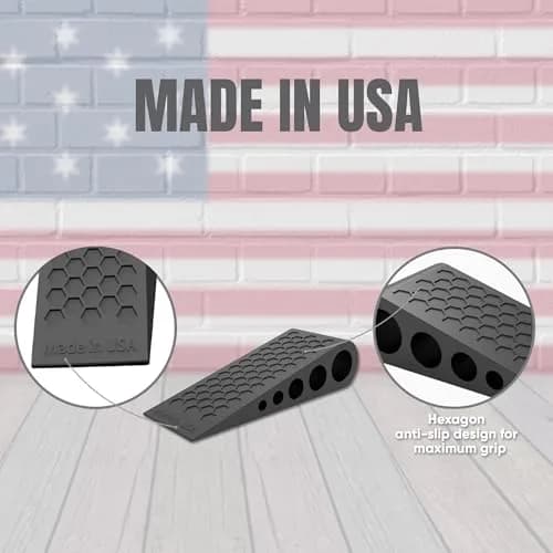 suspension dudes Black Door Stop Wedge 1.6in (4cm) | Heavy Duty Rubber for All Floors thumbnail 2