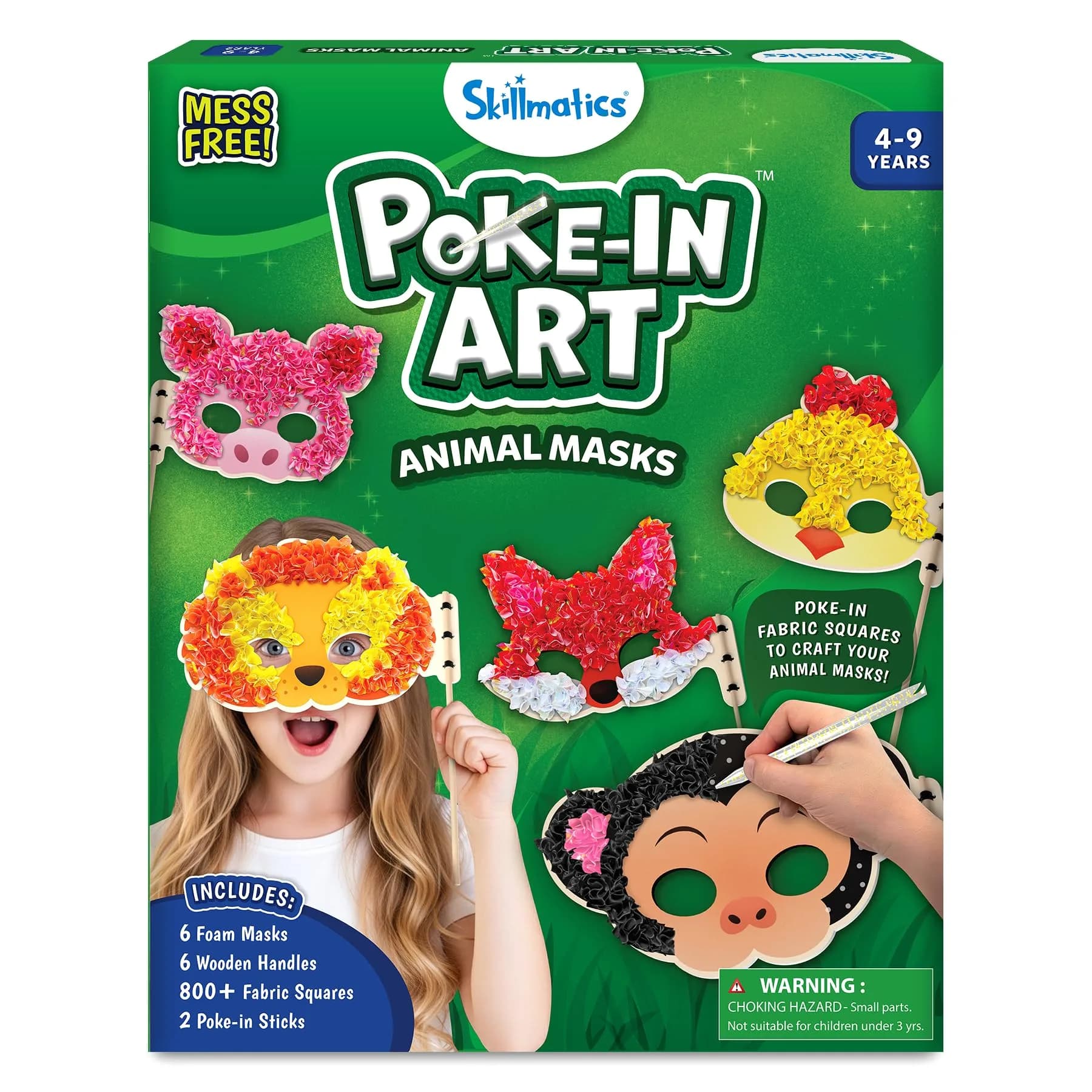Skillmatics Poke-in Art Flower Bouquet Wood Craft Kit | Mess-Free DIY Decor for Kids Ages 4-9 — Multicolor