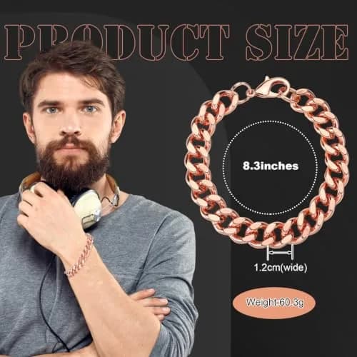 Tondiamo Copper Braided Bracelet 21.1 cm (8.3 Inches) | Rustic Style for Men & Women thumbnail 2