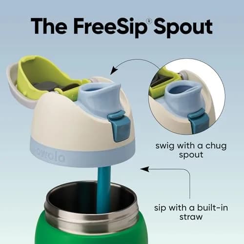 Owala FreeSip Stainless Steel Water Bottle 32 oz Putting Green | Insulated, Spill-Proof, USA-Sourced thumbnail 2
