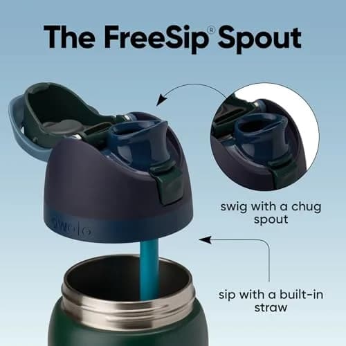 Owala FreeSip Insulated Stainless Steel Water Bottle 32 oz (946ml) Lost Signal | Keeps Cold 24 Hrs thumbnail 2