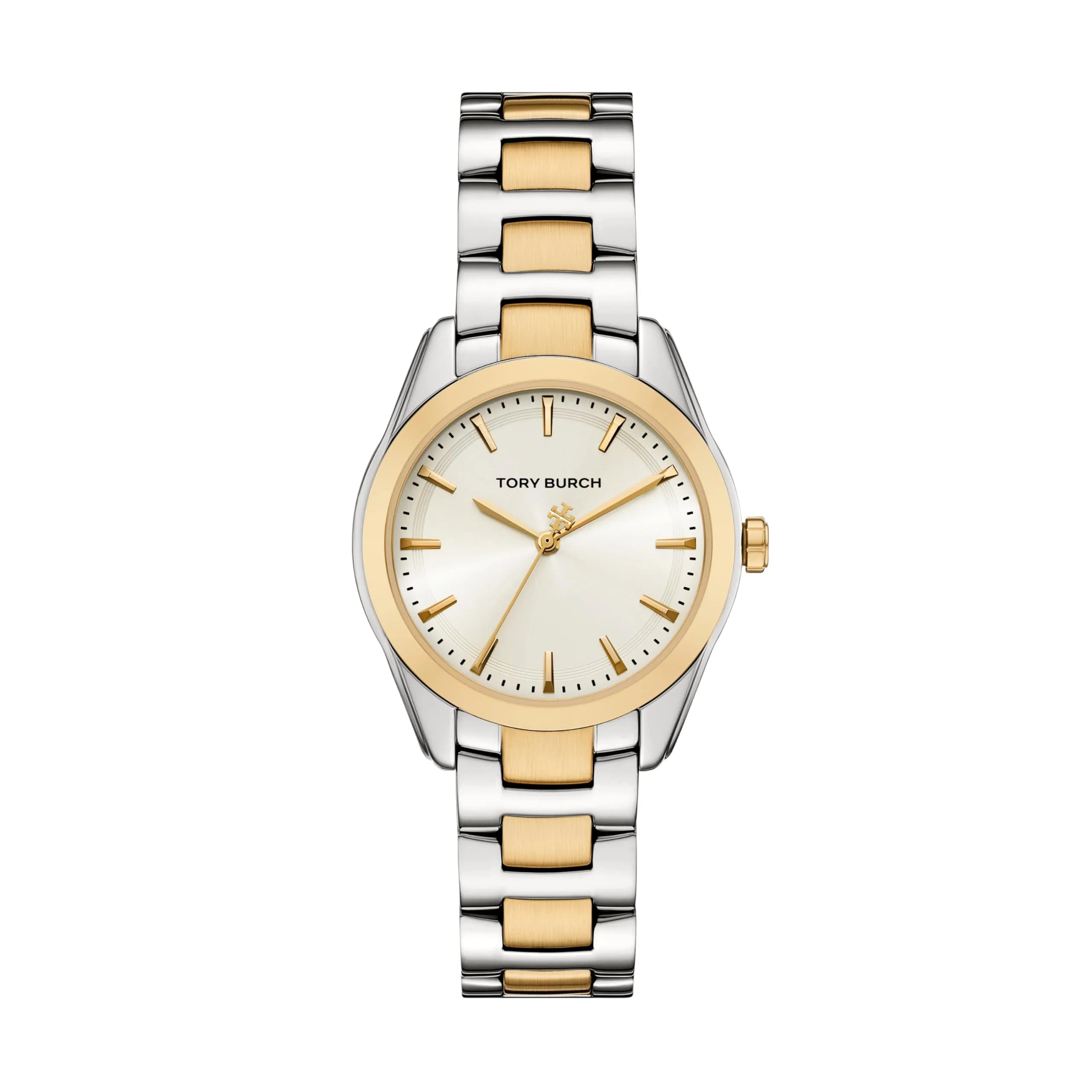 Tory Burch Women's Miller Two-Tone Stainless Steel Watch 34mm | Elegant, Versatile & Water-Resistant — Two-Tone