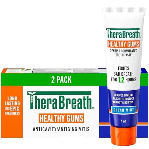 TheraBreath Healthy Gums Toothpaste Clean Mint 8 oz (240 ml) | Dentist-Formulated for Gum Health thumbnail 1