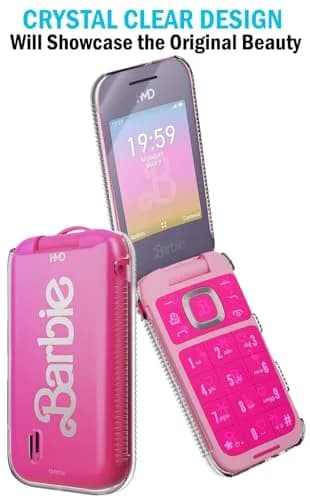 Nakedcellphone Clear Case for HMD Barbie Flip Phone (USA Version ONLY) - 12.3cm (4.84in) Length | Slim Fit with Textured Grip thumbnail 4