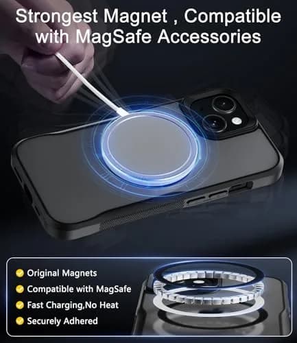 Diverbox iPhone 15 Case 6.1 inch | MagSafe Compatible, Matte Shockproof, Anti-Fingerprint, Pocket-Friendly thumbnail 6