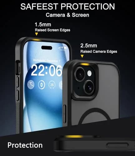 Diverbox iPhone 15 Case 6.1 inch | MagSafe Compatible, Matte Shockproof, Anti-Fingerprint, Pocket-Friendly thumbnail 3