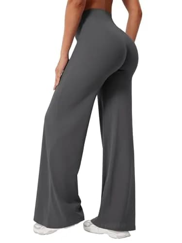 YEOREO Women's Straight Leggings 31.5" Inseam | High Waisted Yoga Pants for Gym & Casual Wear thumbnail 2
