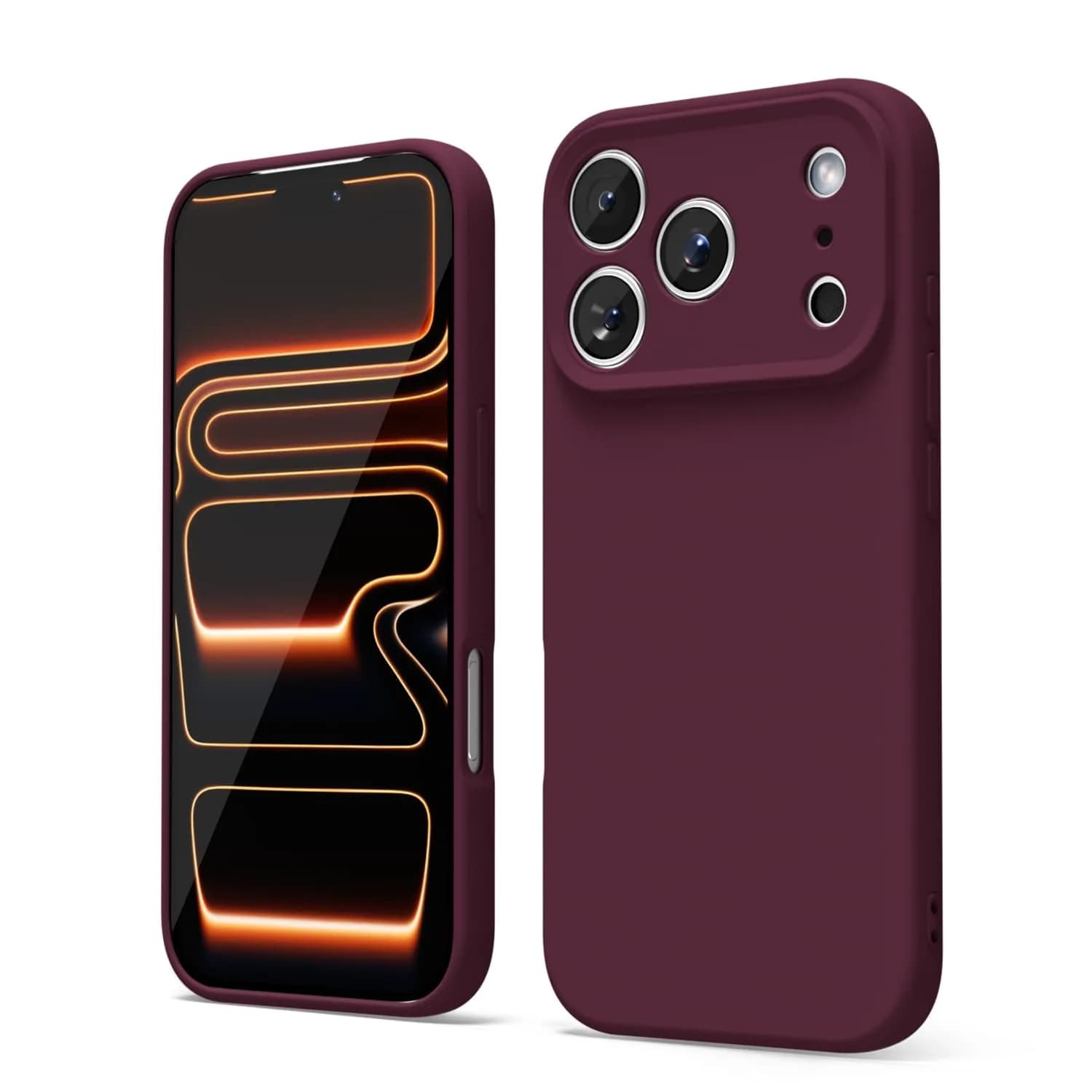 oakxco Liquid Silicone Case for iPhone 17 Pro Max/ 18 Pro Max 6.9 inch | Burgundy Matte Finish — Burgundy