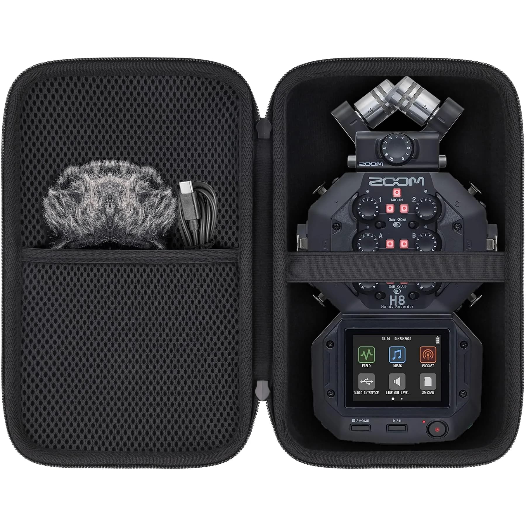 Aenllosi Hard Case for Zoom H8 Digital Multitrack Recorder | Dustproof, Waterproof & Light