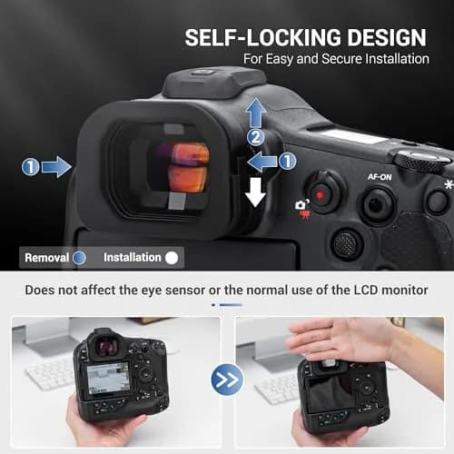 JJC Soft Silicone Eyecup for Canon EOS R1 Camera | Blocks Light, Protects Viewfinder thumbnail 4