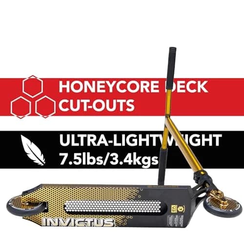Root Industries Invictus Complete Pro Scooter – 120mm Honeycore Wheels, Chromolite Bars, HIC Compression & Cut-Out Deck (Burnt Gold) | Lightweight & Durable thumbnail 3