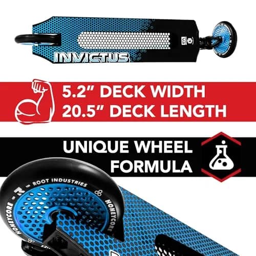 Root Industries Invictus Complete Pro Scooter – 120mm Honeycore Wheels, Chromolite Bars, HIC Compression & Cut-Out Deck | Pro Stunt Scooter for Adults & Kids thumbnail 6