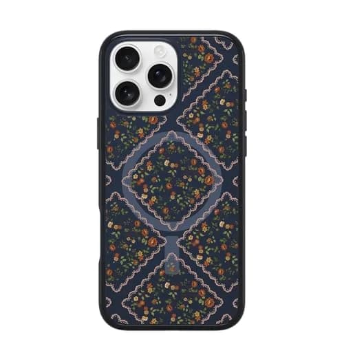 OtterBox iPhone 16 Pro Max Symmetry Series Clear Case - Blue Floral | Slim, Drop-Proof & MagSafe Compatible thumbnail 1