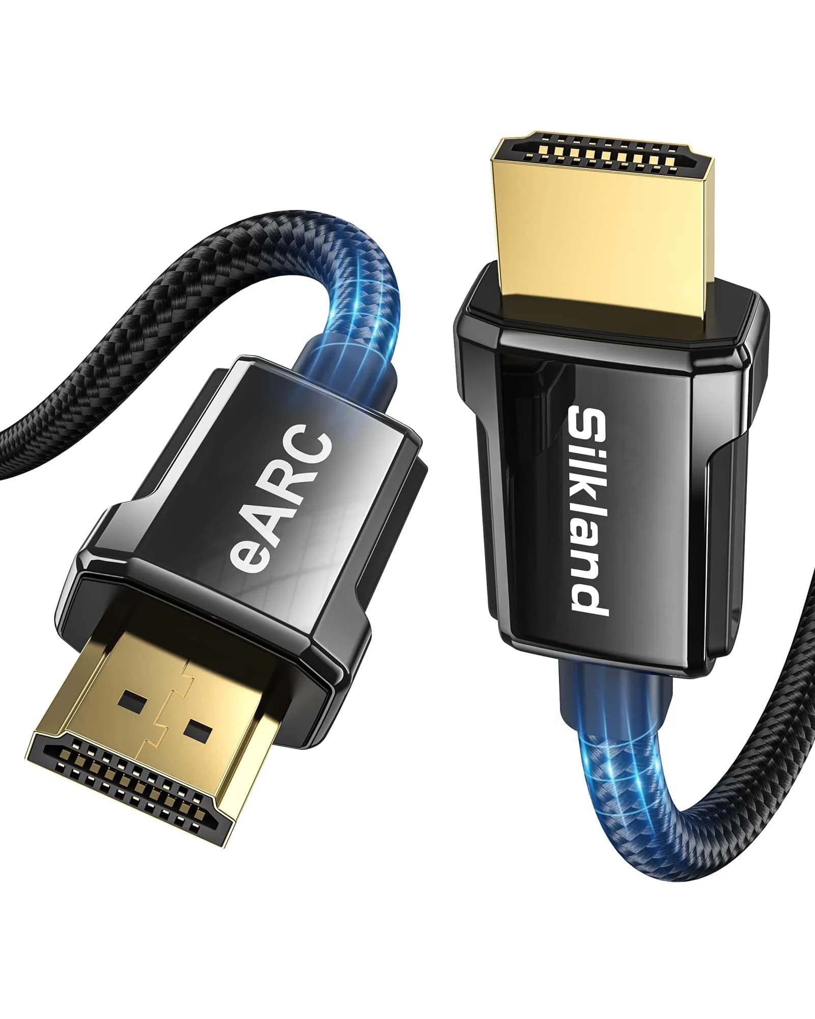 Silkland 8K HDMI 2.1 Cable 10ft (3.05m) | Ultra High-Speed 48Gbps, ARC/eARC, 120Hz