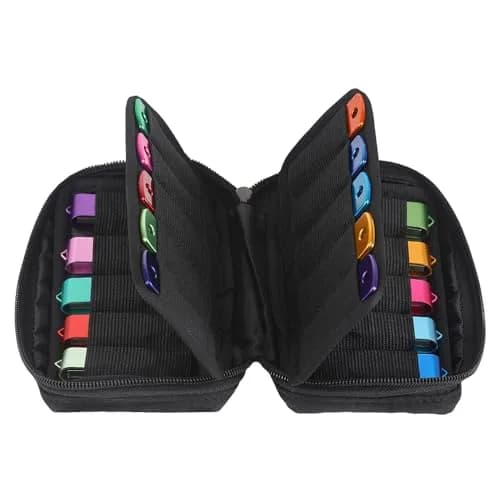 vellgo USB Flash Drive Case Organizer with 20 Slots & Labels, Black | Holds Thumb Drives & Accessories thumbnail 3