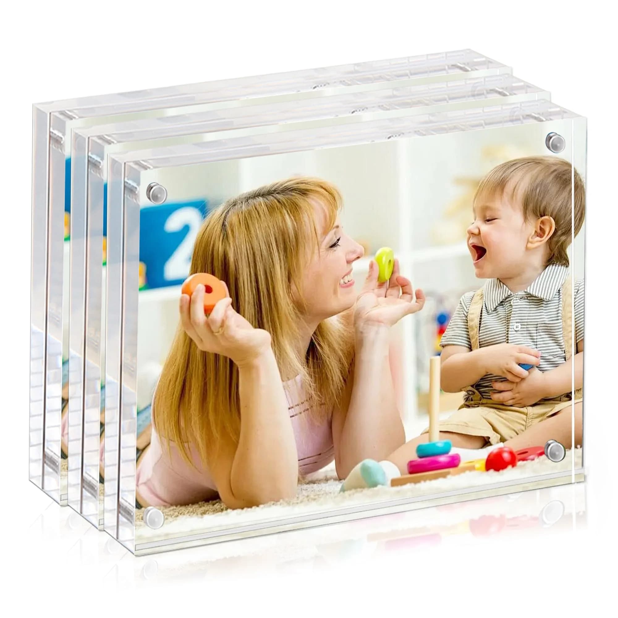 BP4U 8.5x11 Acrylic Picture Frame 3-Pack | Magnetic Double-Sided Display - main product image