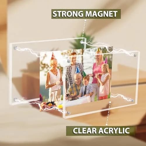 BP4U 8x10 Acrylic Picture Frame | Magnetic Double-Sided Display, UV-Resistant, Frameless, 3-Pack thumbnail 5