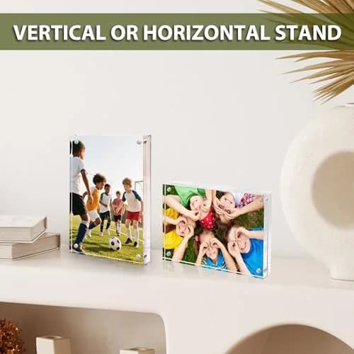 BP4U 8x10 Acrylic Picture Frame | Magnetic Double-Sided Display, UV-Resistant, Frameless, 3-Pack thumbnail 3