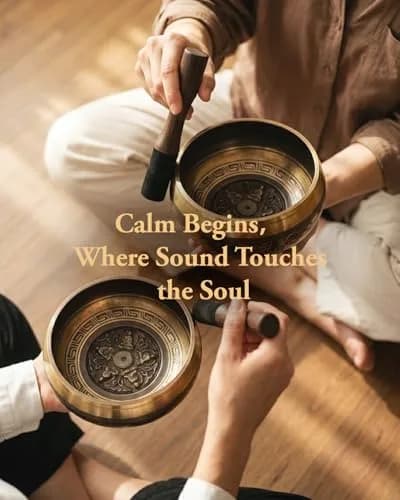 Relaehih Tibetan Singing Bowl Set 5 Inch | Authentic Nepal Hand-Hammered Meditation Chakra Sound Bowl with Mallet & Cushion thumbnail 3
