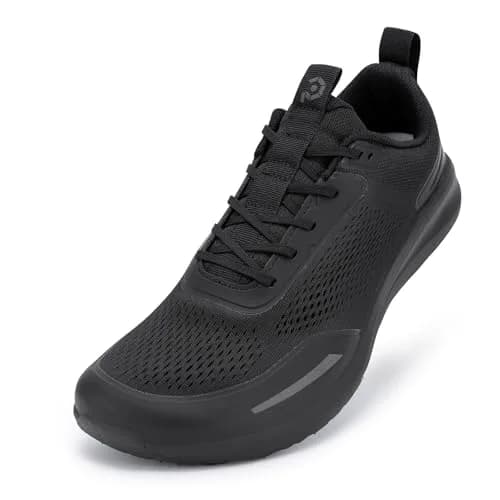 FEFELUIS Men's Zero Drop Running Shoes Wide Toe Box Black Size 9 (25.4cm / 9 US Wide) thumbnail 1