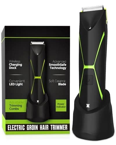 Brightman Body Hair Trimmer for Men 8,000 RPM Waterproof Ceramic Blade Rechargeable Wet/Dry | Manscaping Tool thumbnail 1