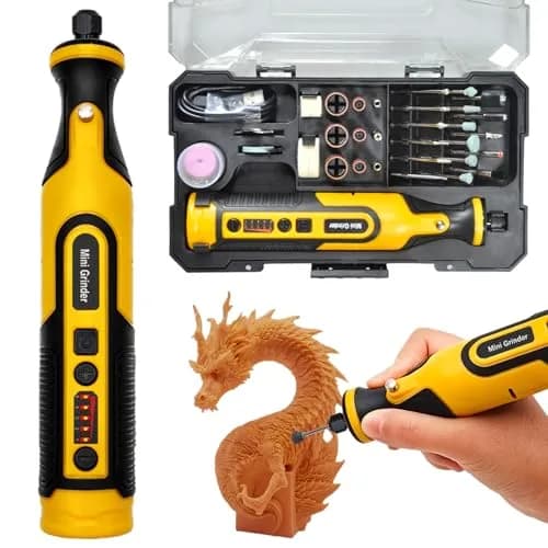 XIFOWE 7.2V Mini Cordless Rotary Tool | 59 Attachments for DIY Crafts, Metal & Wood Polishing, 3D Resin Sanding thumbnail 1