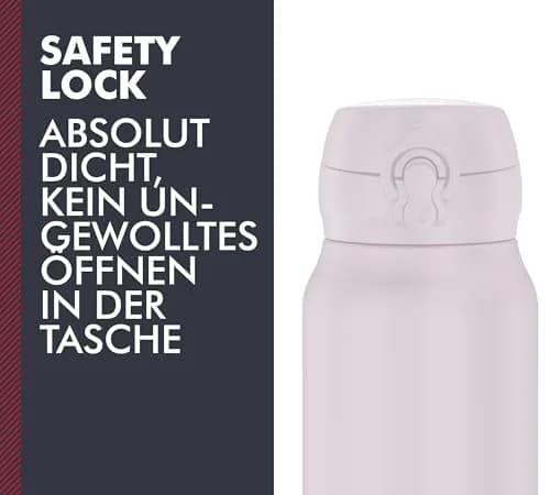 THERMOS Ultralight Bottle 500ml (16.9 Fl Oz) Soft Pink Matte | Lightweight Insulated Flask thumbnail 4