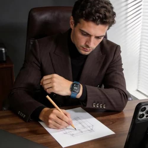 YuiYuKa Milanese Loop for Apple Watch Ultra 4/3/2/1 & Series 12-1/SE 49mm Stainless Steel Mesh Band thumbnail 6