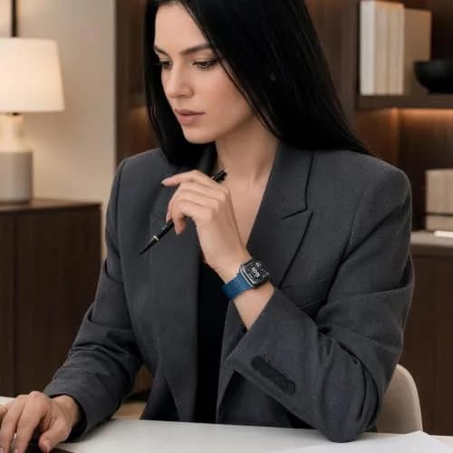 YuiYuKa Milanese Loop for Apple Watch Ultra 4/3/2/1 & Series 12-1/SE 49mm Stainless Steel Mesh Band thumbnail 9
