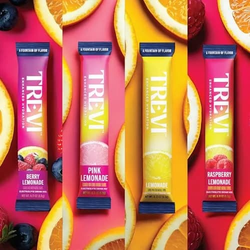 TREVI Electrolytes Powder Packets Variety Pack: Lemonade 28 Servings | Hydrating Sugar-Free Drink Mix with Vitamins & Minerals thumbnail 2