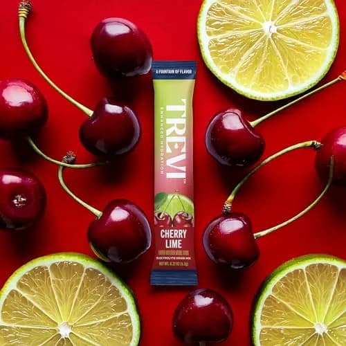 TREVI Electrolytes Powder Packets Cherry Lime 28 Servings | Hydration Rich in Vitamins & Minerals thumbnail 2
