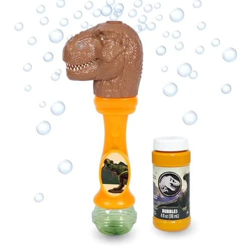Little Kids Jurassic World Light and Sound Musical Bubble Wand 15.5 cm (6.1 in) | Dinosaur Sounds & Lights thumbnail 1