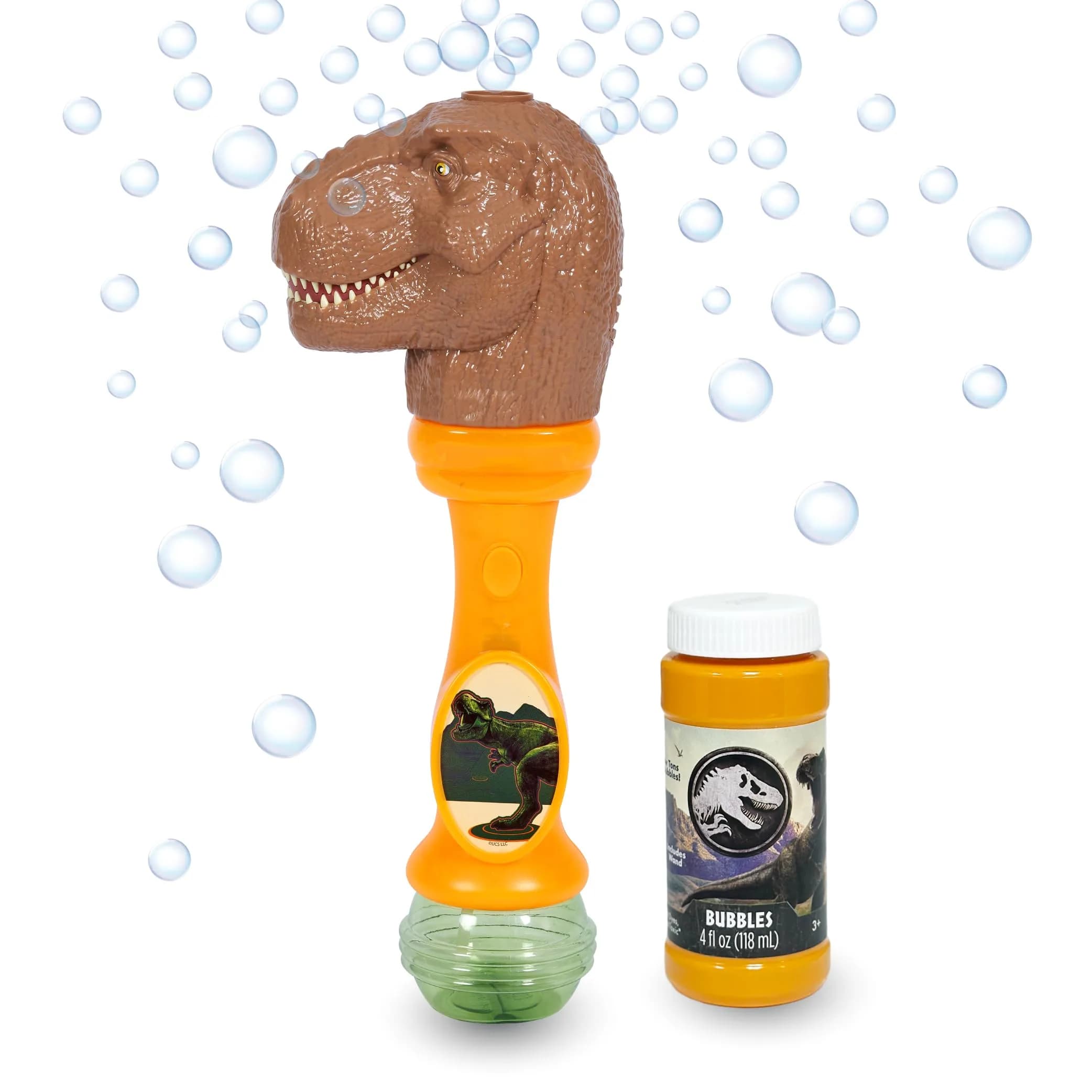 Little Kids Jurassic World Light and Sound Musical Bubble Wand 15.5 cm (6.1 in) | Dinosaur Sounds & Lights