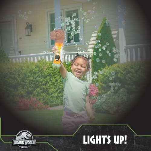 Little Kids Jurassic World Light and Sound Musical Bubble Wand 15.5 cm (6.1 in) | Dinosaur Sounds & Lights thumbnail 4