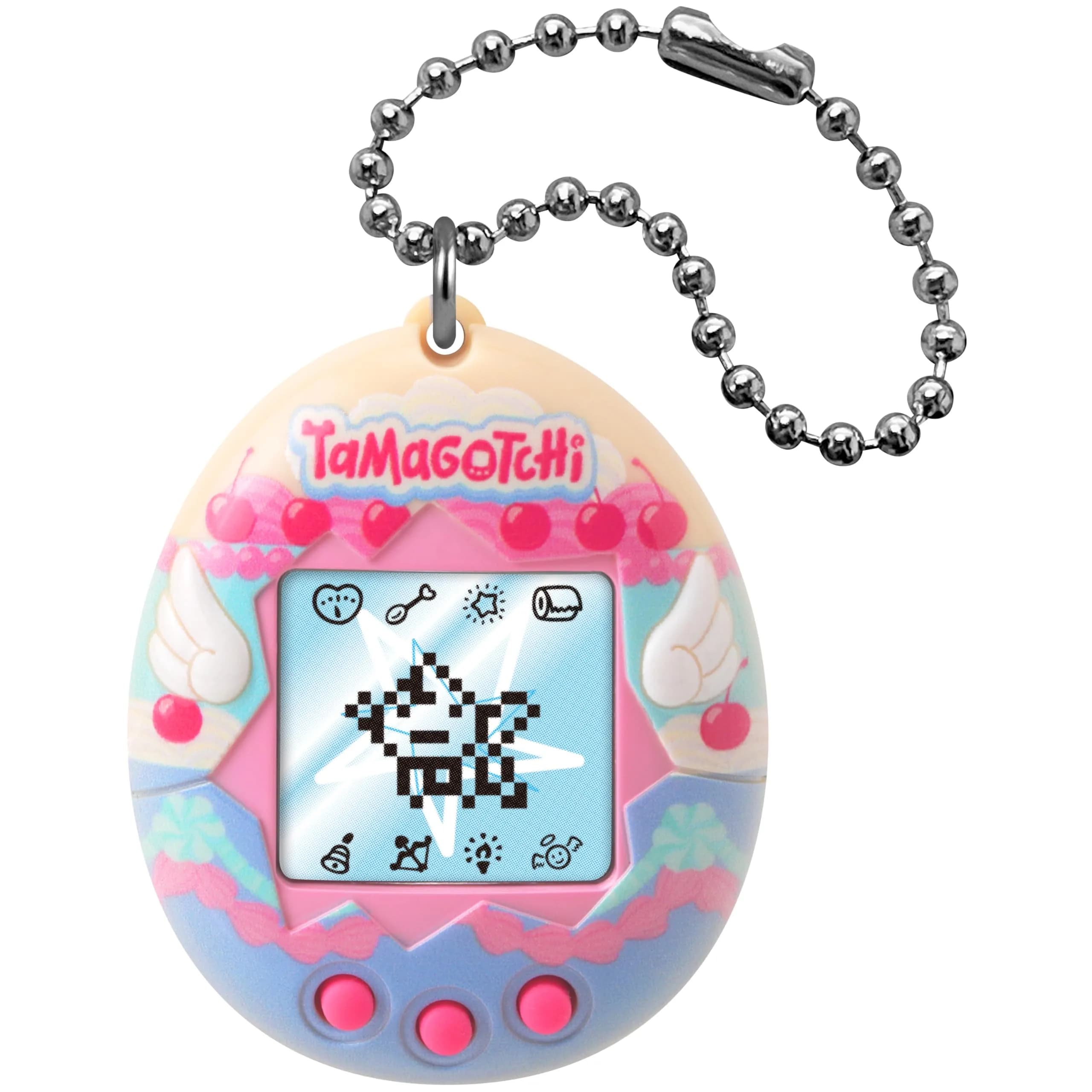 Tamagotchi Original Angel Cake Electronic Pet | Interactive Virtual Pet with Shooting Star Mini-Game