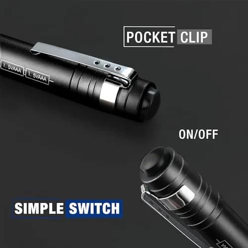 WORKPRO LED Pen Light, Aluminum Pen Flashlight with Clip, 4 Count (Black) | Inspection, Emergency, Everyday Use thumbnail 5