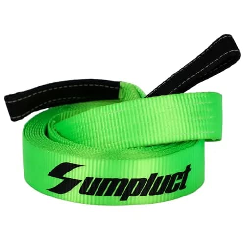 sumpluct Heavy Duty Tow Strap 5.08cm x 6.1m (2" x 20 Ft) with 11,000 kg (24,068 lbs) Break Strength | Reinforced Loops for Vehicle Recovery thumbnail 1