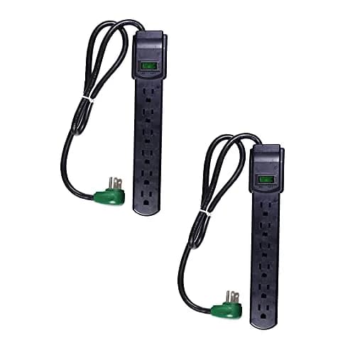 Power By GoGreen 6 Outlet Surge Protector 2.5Ft Cord | Heavy Duty Surge & Overload Protection thumbnail 1