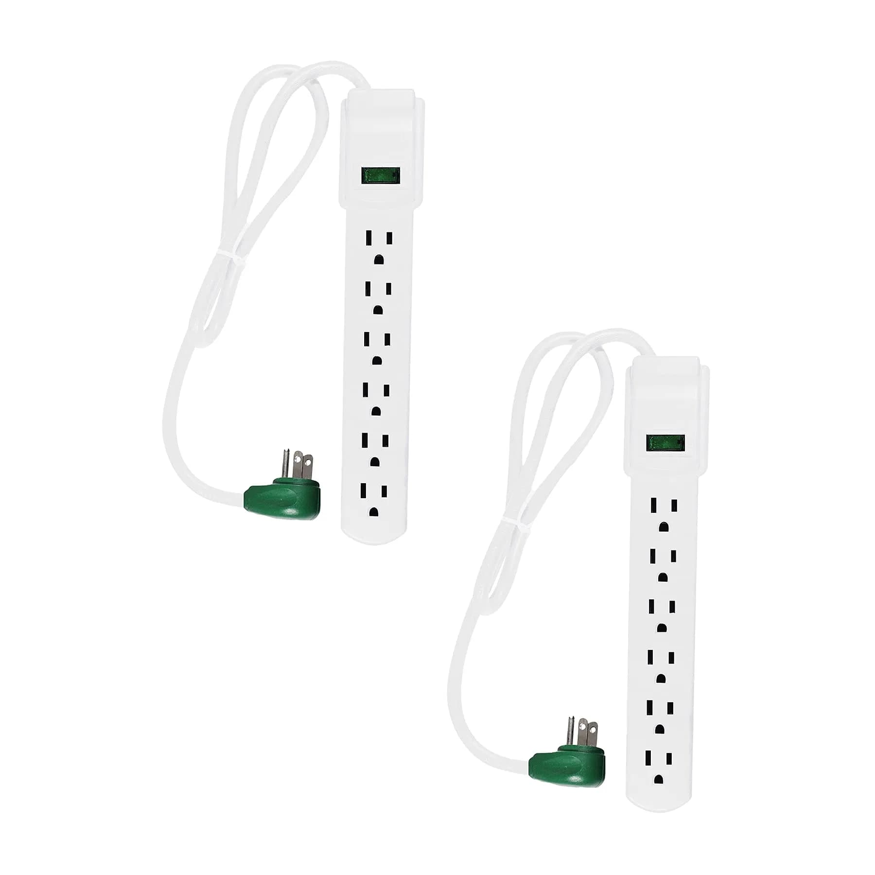 Power By GoGreen 6 Outlet Surge Protector 2.5Ft Cord | Heavy Duty Surge & Overload Protection - main product image